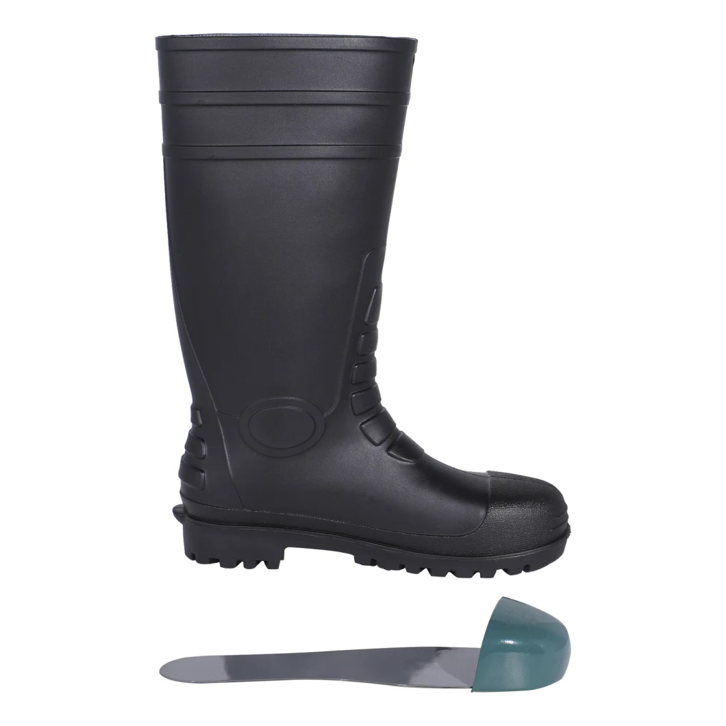 Main Product Factory Wholesales with Steel Toe Cap and Midsoles PVC Rain Boots