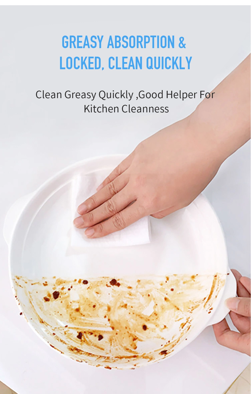 7*9 Inches Large Size Kitchen Cleaning Wet Wipes