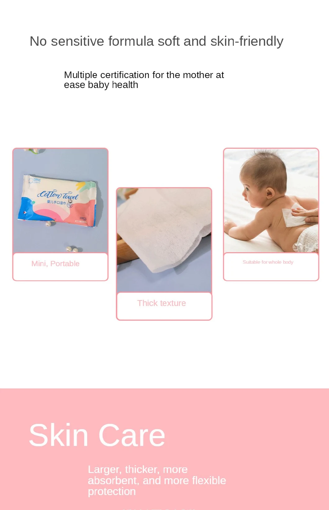 Good Reputation High Quality Baby Wet Wipe Babies Cleaning Household Non-Woven Free Sample Acceptable