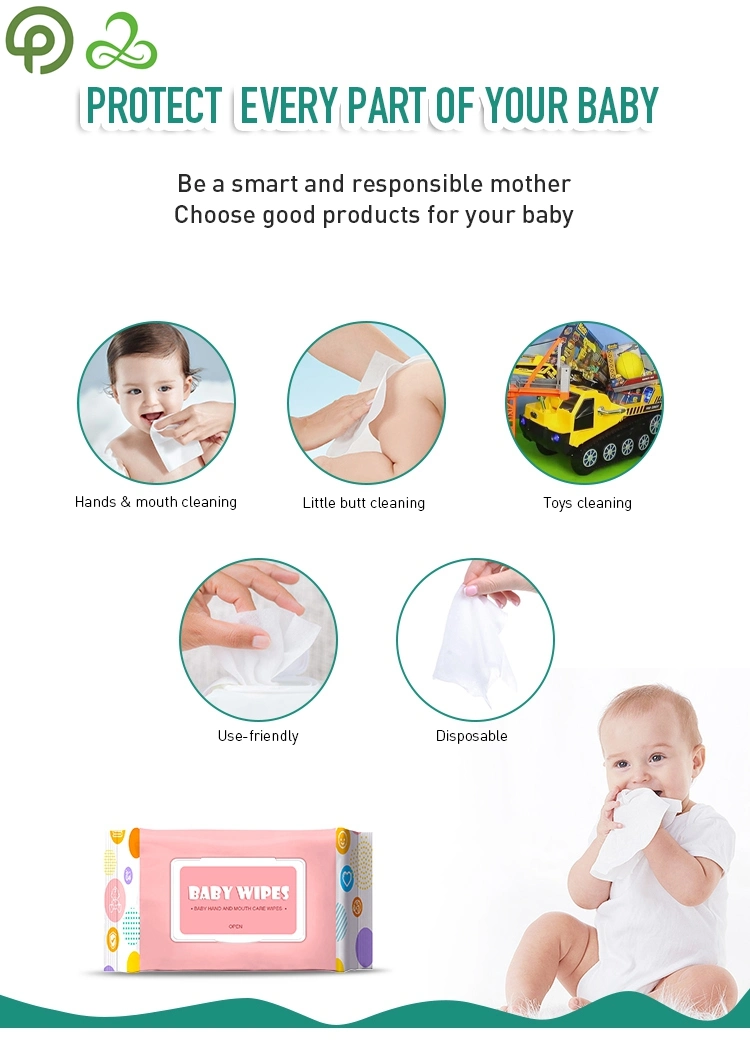 Wholesale Eco-Friendly Boom Fiber Baby&prime;s Wet Wipes Organic Biodegradable Baby Water Wipes