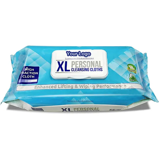 Biokleen OEM 8 X 12 Inch Adult Large Multipurpose Cleansing Organic Adult Bathing Wipes Medical Chg Adult Cleaning Wet Wipes