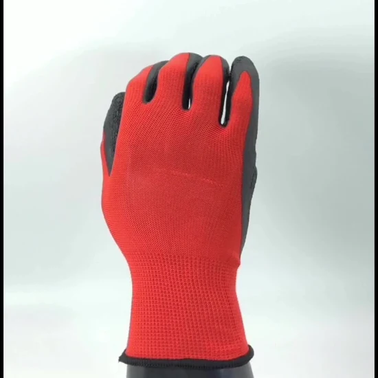 Nmsafety 13G Polyester Liner Latex Coating Work Glove