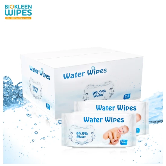 OEM Free Sample Chemical Free Biodegradable 99.9 Purified Baby Facial Wipes Water Wipes for Newborns