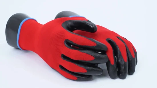 Safety Gloves Xingyu 13G Ployester Shell Nitrile Coated Gloves/Construction Gloves/Work Gloves with Great Quality